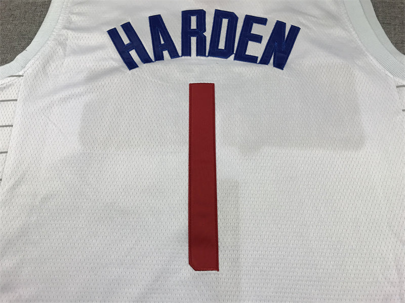 Men's LA Clippers James Harden White Swingman Jersey - Association Edition