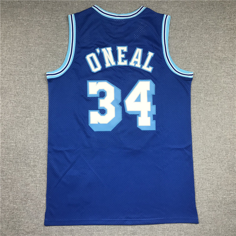 Men's Los Angeles Lakers Shaquille O'Neal Blue Hardwood Classics Swingman Jersey