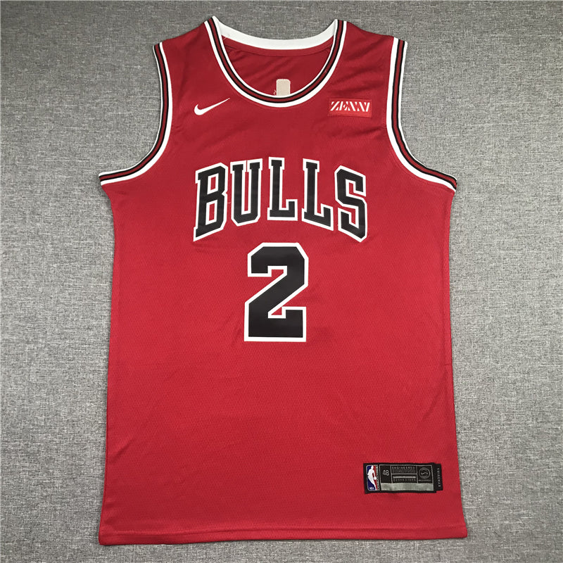 Men's Chicago Bulls Lonzo Ball Red Fast Break Replica Player Jersey