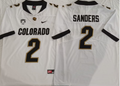 Men's Colorado Buffaloes Shedeur Sanders White Game Jersey