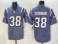 Men's New England Patriots Rhamondre Stevenson Storm Blue 2025 Rivalries Collection Limited Jersey