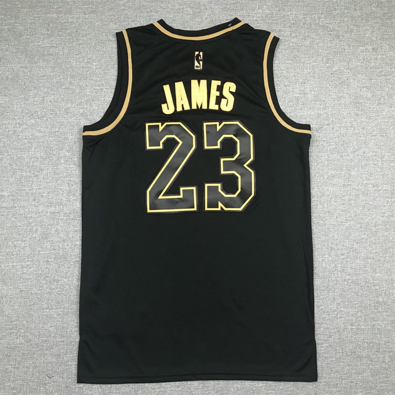 Men's Los Angeles Lakers LeBron James NBA Black Swingman Player Jersey