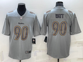 Men's Pittsburgh Steelers T.J. Watt Gray Atmosphere Fashion Game Jersey