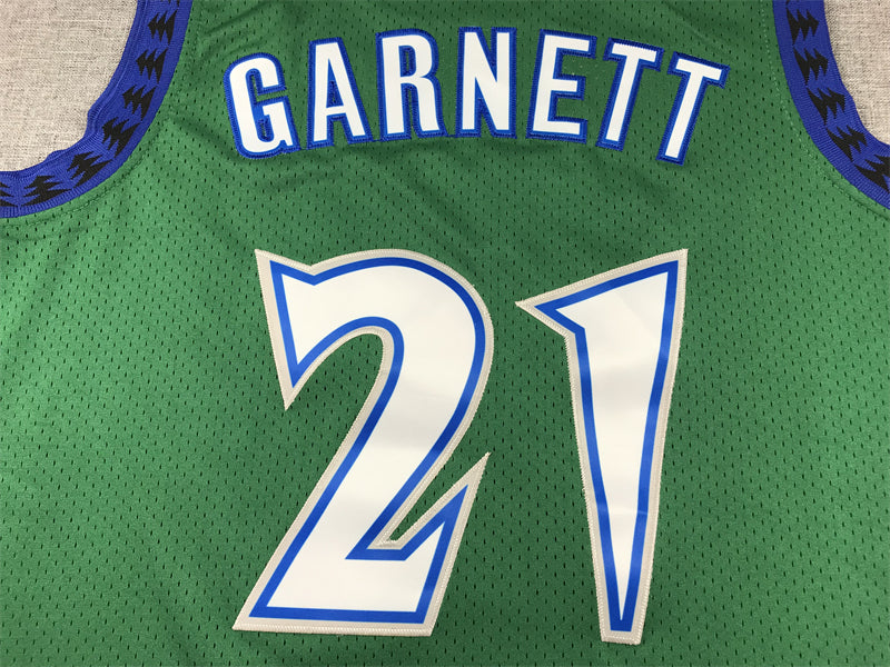 Men's Minnesota Timberwolves Kevin Garnett Green Hardwood Classics Swingman Jersey
