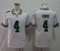 Men's Green Bay Packers Brett Favre White Game Player Jersey
