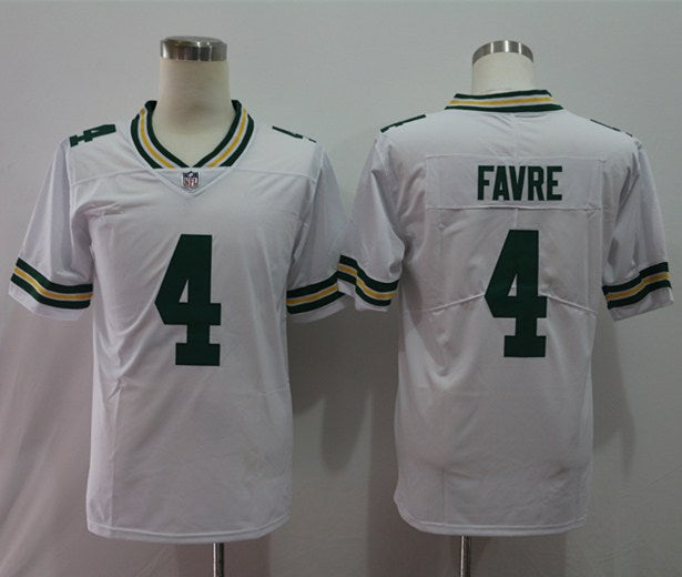 Men's Green Bay Packers Brett Favre White Game Player Jersey