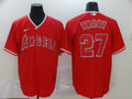 Men's Los Angeles Angels Mike Trout Red Stitched Jersey