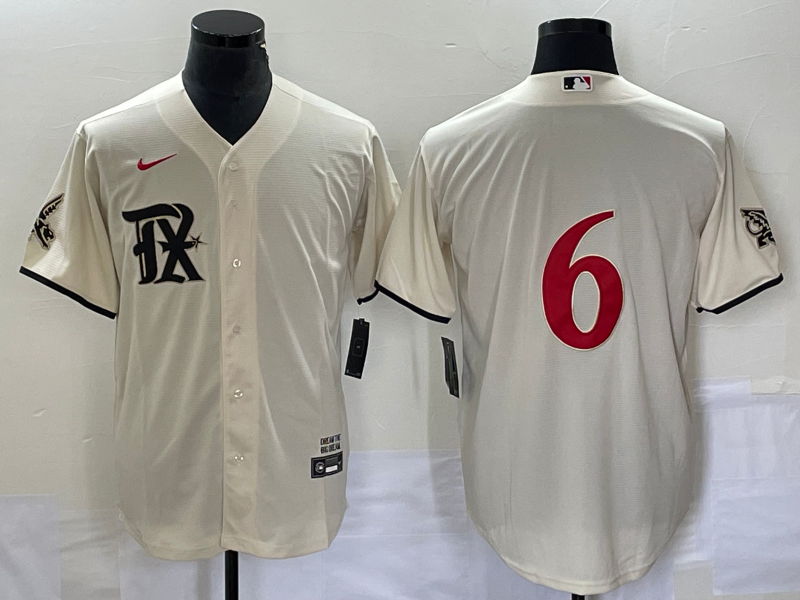 Men's Texas Rangers Josh Jung Cream 2023 City Connect Replica Player Jersey