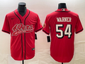 Men's San Francisco 49ers Fred Warner Red Game Jersey Joint Edition