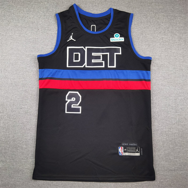 Men's Detroit Pistons Cade Cunningham Black 2022/23 Fast Break Player Jersey - Statement Edition