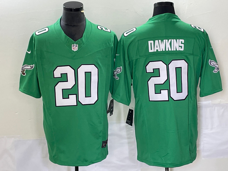 Men's Philadelphia Eagles Brian Dawkins Kelly Green Game Jersey