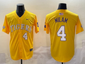Men's LSU Tigers Steven Milam Yellow Replica Player Jersey