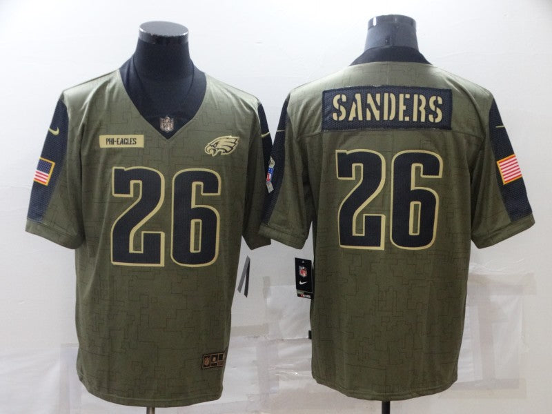 Men's Philadelphia Eagles Miles Sanders Brown Team Game Jersey
