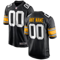 Men's Pittsburgh Steelers Black Custom Game Jersey