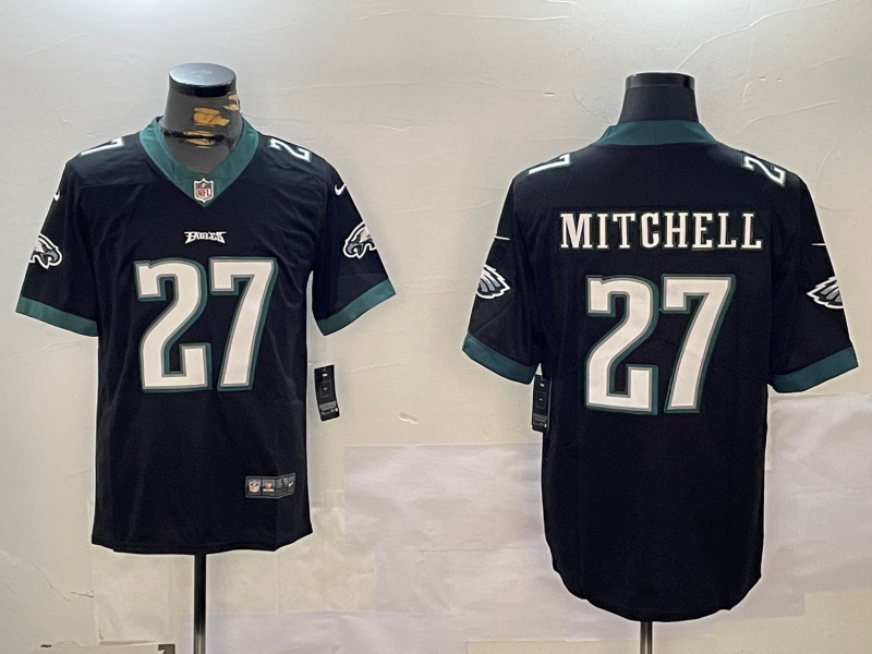 Men's Philadelphia Eagles Quinyon Mitchell Black Alternate Game Jersey