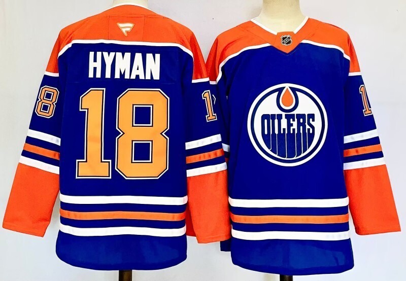 Men's Edmonton Oilers Zach Hyman Fanatics Royal Home Breakaway Player Jersey