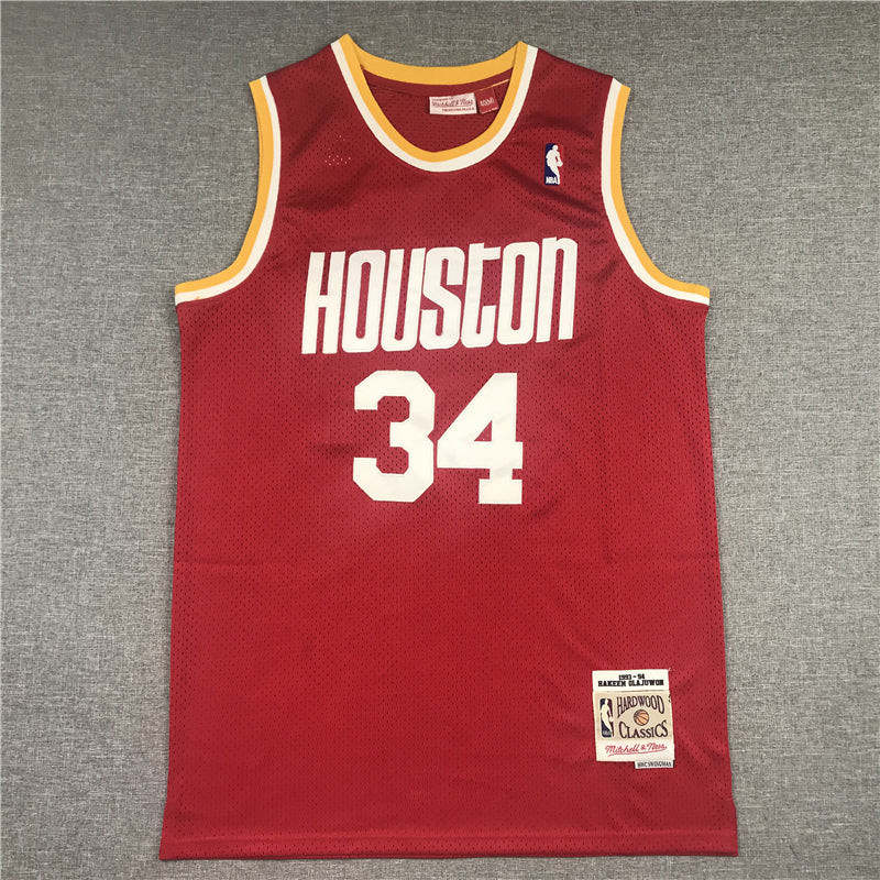 Men's Houston Rockets Hakeem Olajuwon 1993-94 Hardwood Classics Swingman Jersey