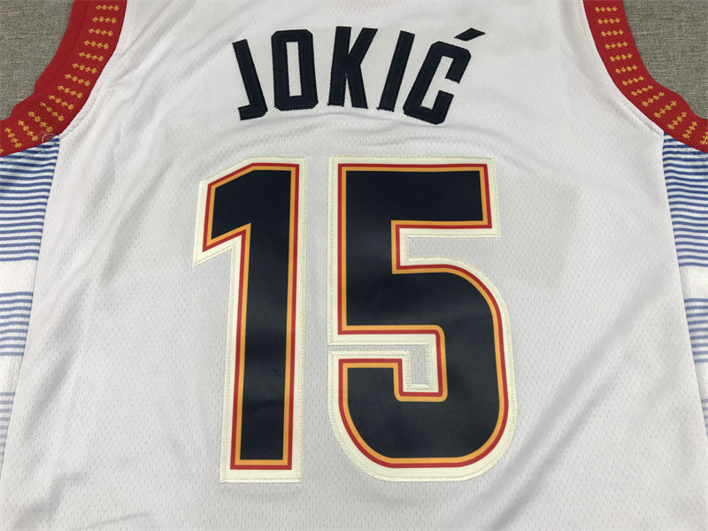Men's Denver Nuggets Nikola Jokic Silver 2022/23 Swingman Jersey - City Edition