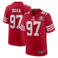 Men's San Francisco 49ers Nick Bosa Scarlet Super Bowl LVIII Game Jersey