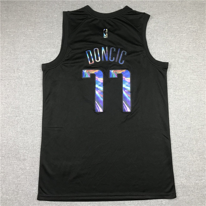 Men's Dallas Mavericks Luka Doncic Black Swingman Game Jersey