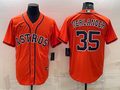 Men's Houston Astros Justin Verlander Orange Replica Player Jersey