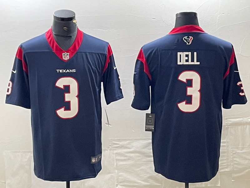 Men's Houston Texans Tank Dell Navy Player Game Jersey