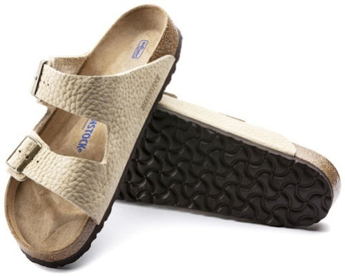 Birkenstock Arizona Natural Leather 1018938 Cream Slide Sandals