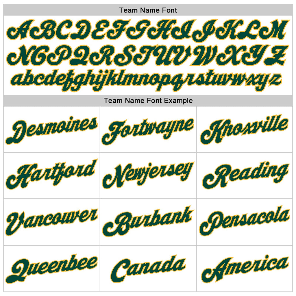 Custom White Hunter Green-Gold Authentic Throwback Basketball Jersey